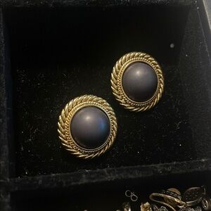 SOLD❌ Midnight blue post back earrings